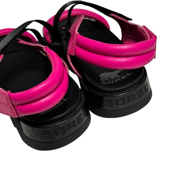 SOREL Women's Viibe Black/Pink Slingback Sport Sandals NEW size 9.5 - Picture 5 of 6